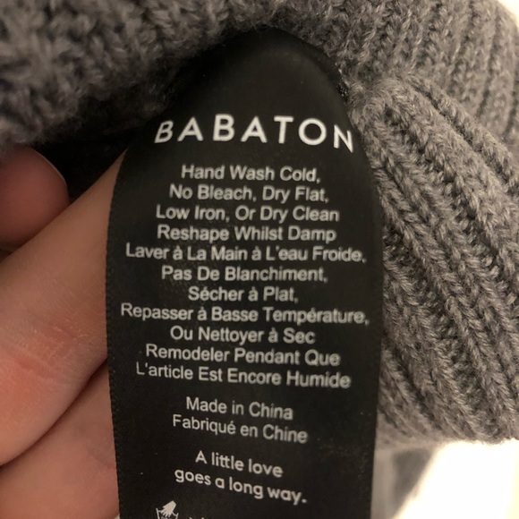 Babaton balloon sleeve sweater in grey - S - Picture 3 of 3